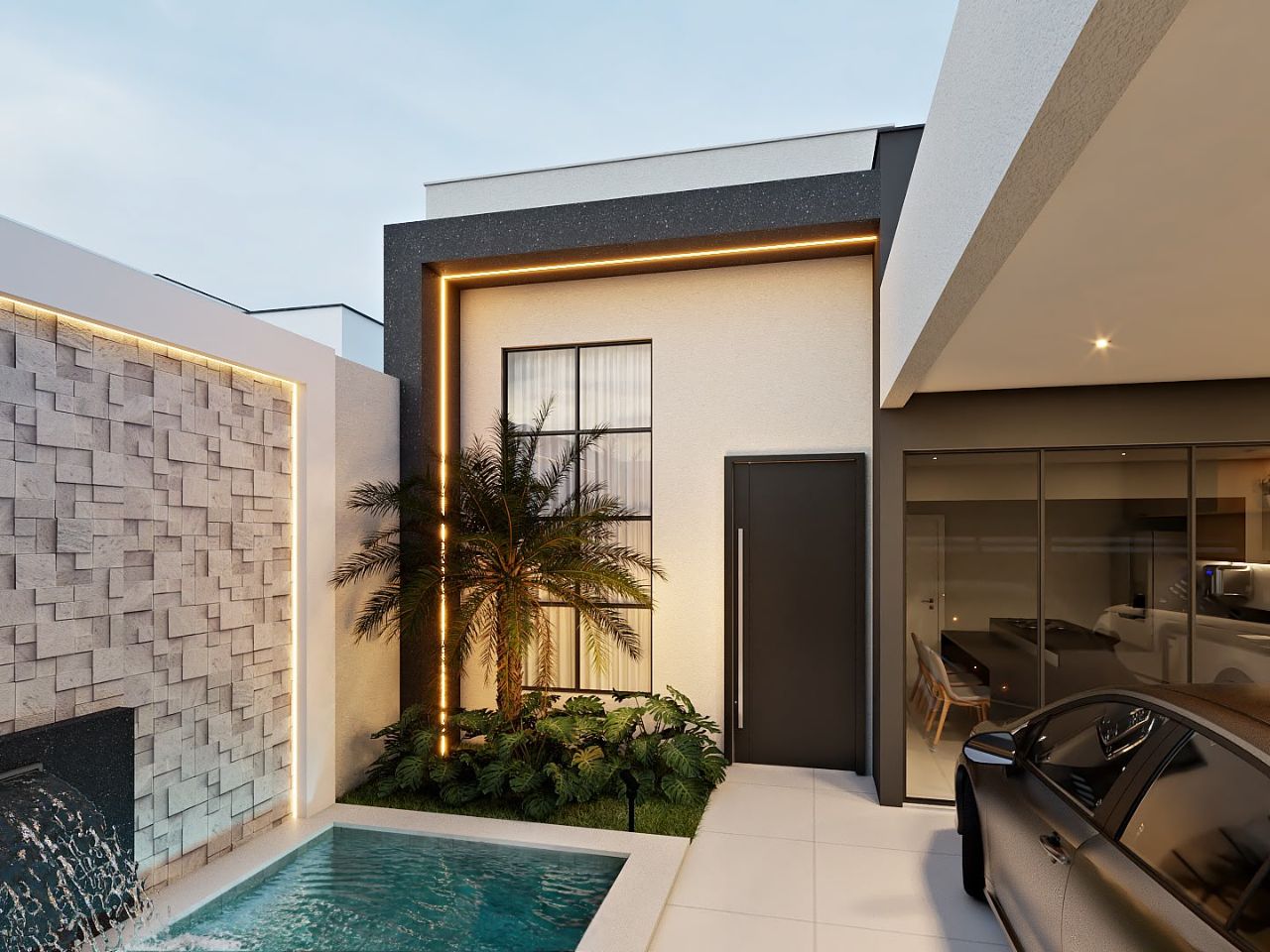 Casa Moderna com Piscina no Loteamento Porto Seguro